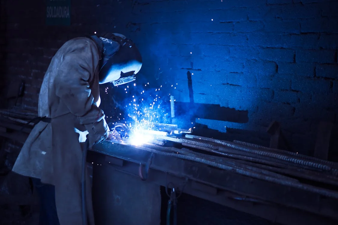 Industrial workshop welding and assembly